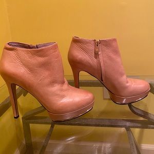 Vince Camuto Leather and Gold Booties